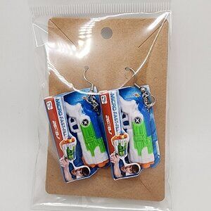 Mini-Brands Toys "X Shot Micro Fast-Fill" Stainless Steel Fishhook Earrings
